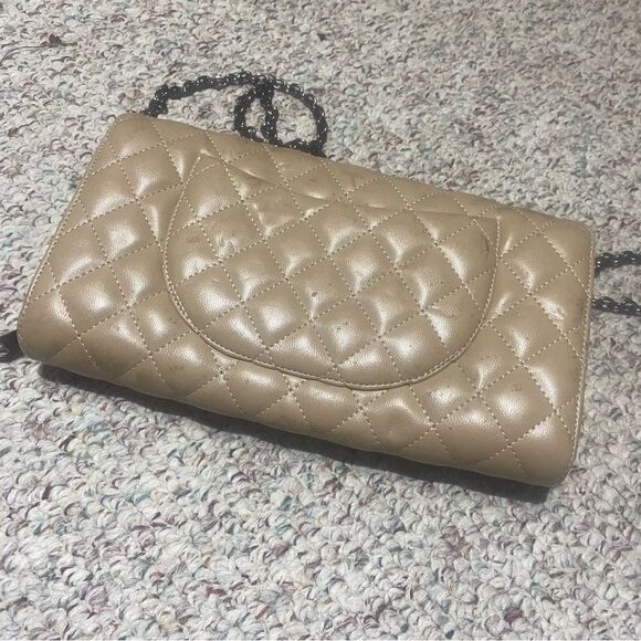 Sergio Feretti Beige Leather Quilted Crossbody Bag Womens - Picture 7 of 7